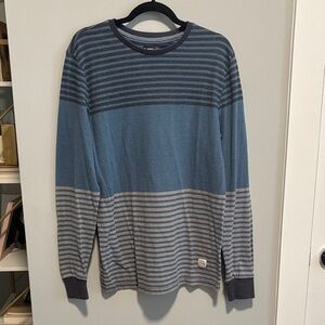 Rusty Men's Blue and Gray Long Sleeve Tee